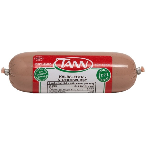 Tann Kalbsleberstreichwurst fein 100 g Angebot bei Spar