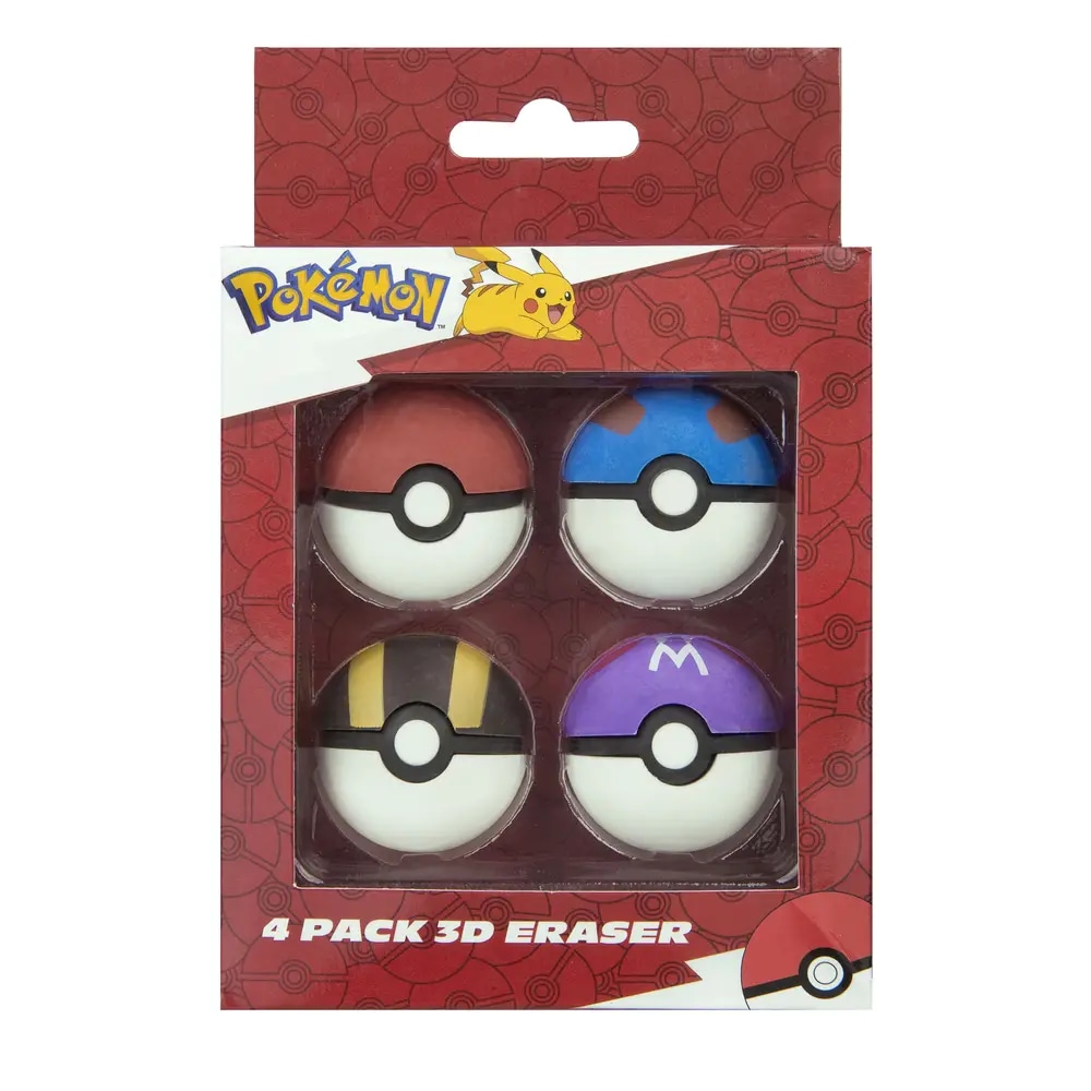 Pokemon 3D Radierer 4er-Set Angebot bei Maximarkt