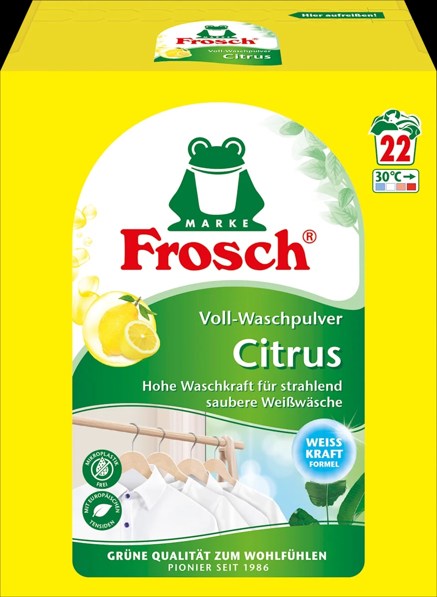 Voll-Waschpulver Citrus 22 WL Frosch Angebot bei Dm