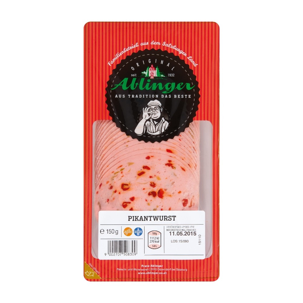 Ablinger Extrawurst, Krakauer, Polnische, Wiener, Käswurst gebraten oder Pikantwurst geschnitten 150 g Angebot bei Maximarkt