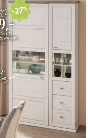 Vitrine B/H/T: ca. 110/209/43cm HOM'IN Angebot bei XXXLutz