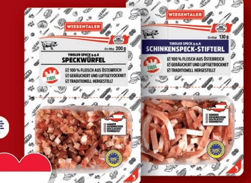 Schinkenspeck-Stifterl und Speckwürfel 130 g oder 200 g WIESENTALER Angebot bei Lidl