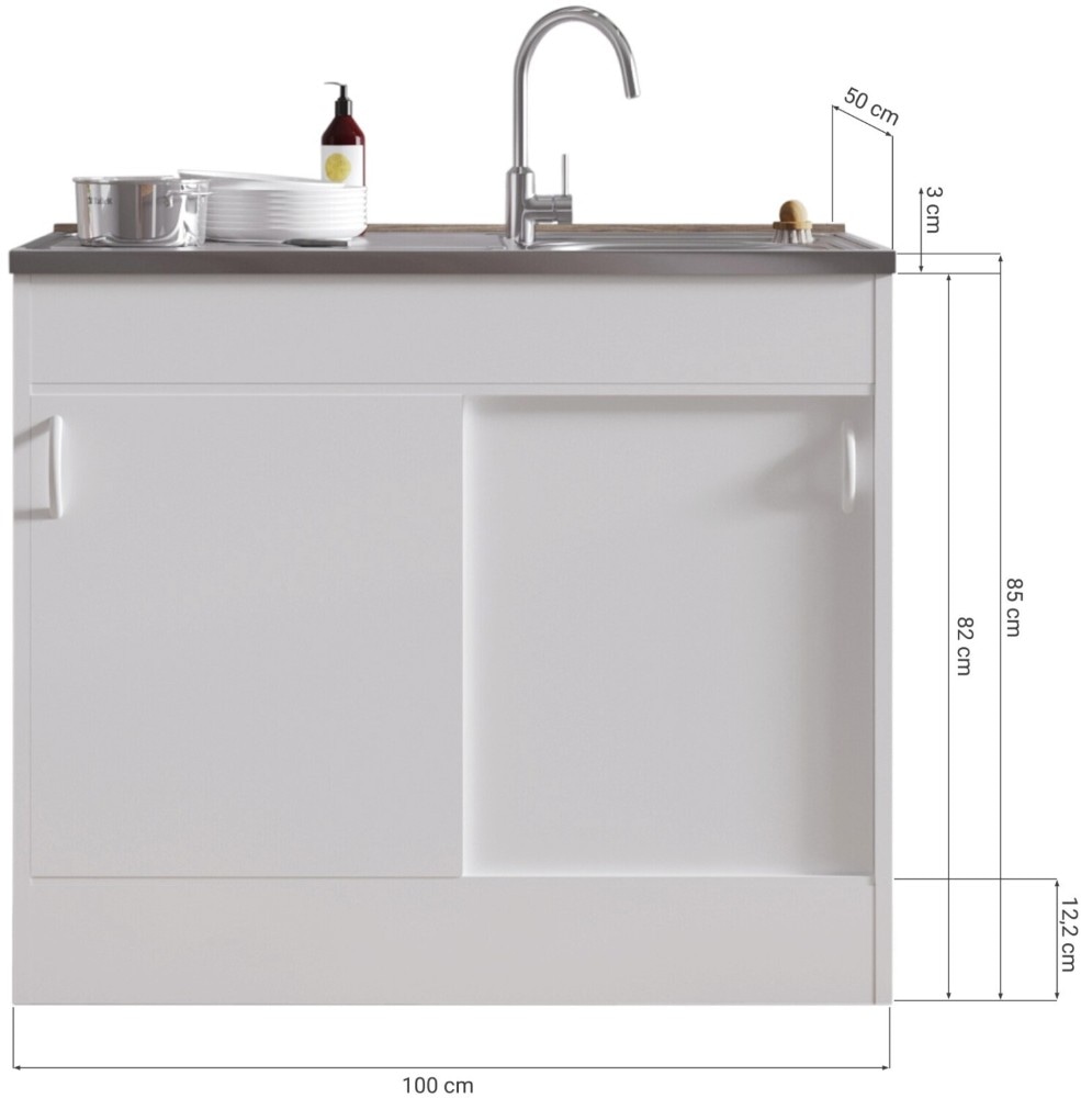 Komplettspüle 50 S 85 x 100 x 50 cm Angebot bei Bauhaus