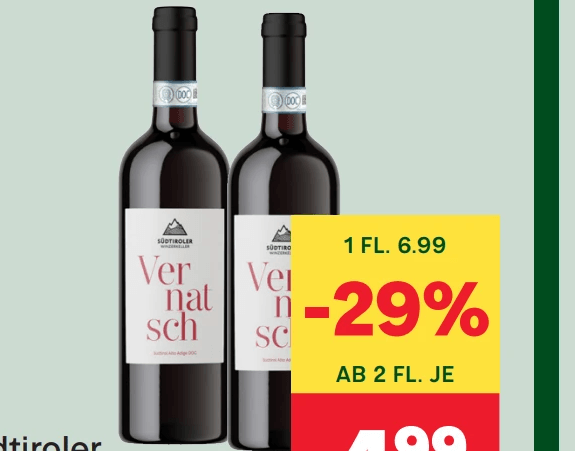 Südtiroler Winzerkeller Vernatsch Südtirol 0,75 l Angebot bei MPREIS