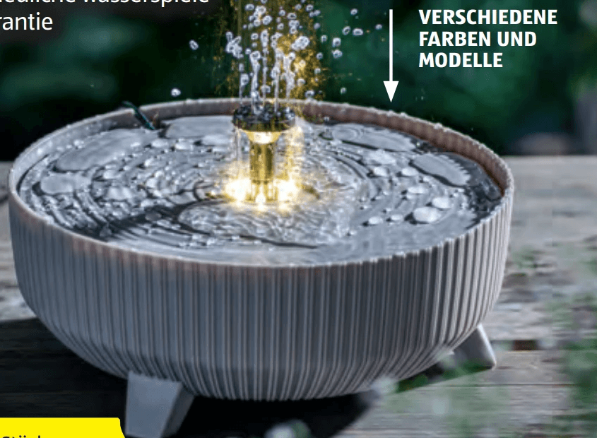 LED-Solarbrunnen Angebot bei Hofer