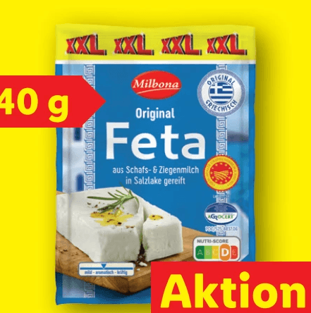 Milbona Feta 240 g Angebot bei Lidl