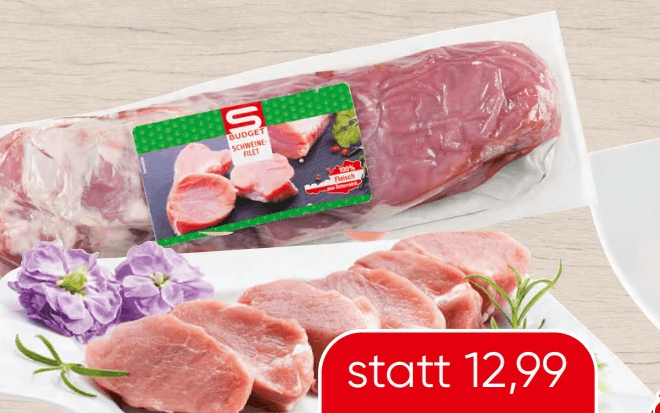 S-BUDGET Schweinsfilet ca. 400-g-Packung Angebot bei Spar