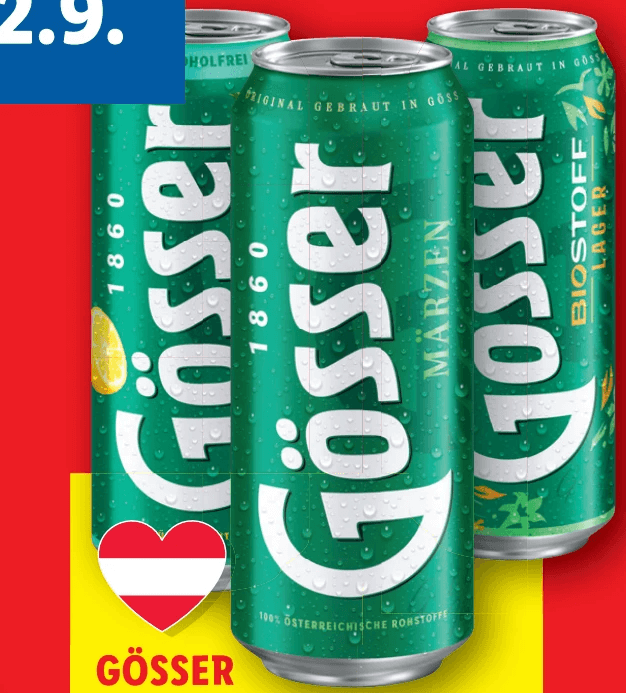 Märzen, Biostoff oder Natur Radler 24x 0,5 l Gösser Angebot bei Lidl