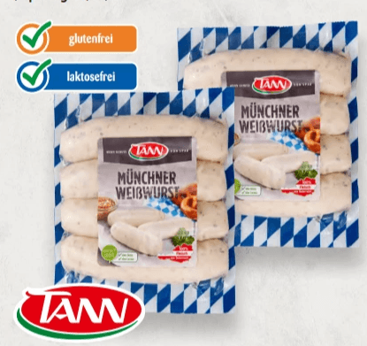 TANN Münchner Weißwurst aus Österreich 300-g-Packung Angebot bei Interspar