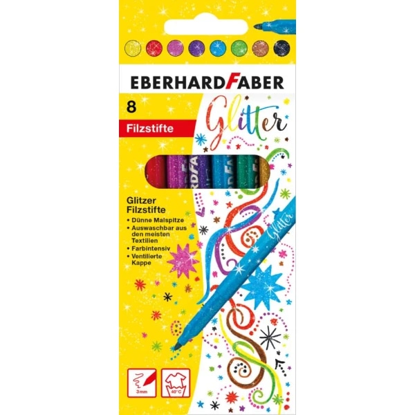 Eberhard Faber Glitter Fasermaler 8er Etui Angebot bei Müller