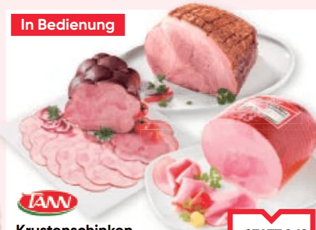 Krustenschinken, Burgunderschinken oder Heurigenschinken per 100 g Angebot bei Maximarkt