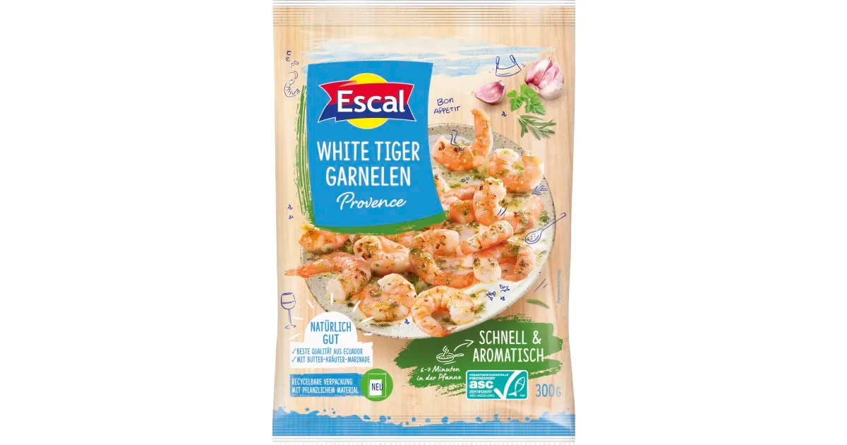 Escal White Tiger Garnelen 215 g–320 g Angebot bei Billa Plus
