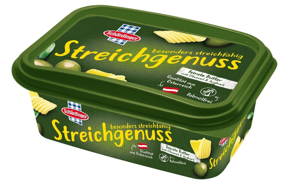 Schärdinger Streichgenuss feinste Butter mit Rapsöl & Joghurt oder mit Olivenöl & Joghurt 200 g Angebot bei Spar