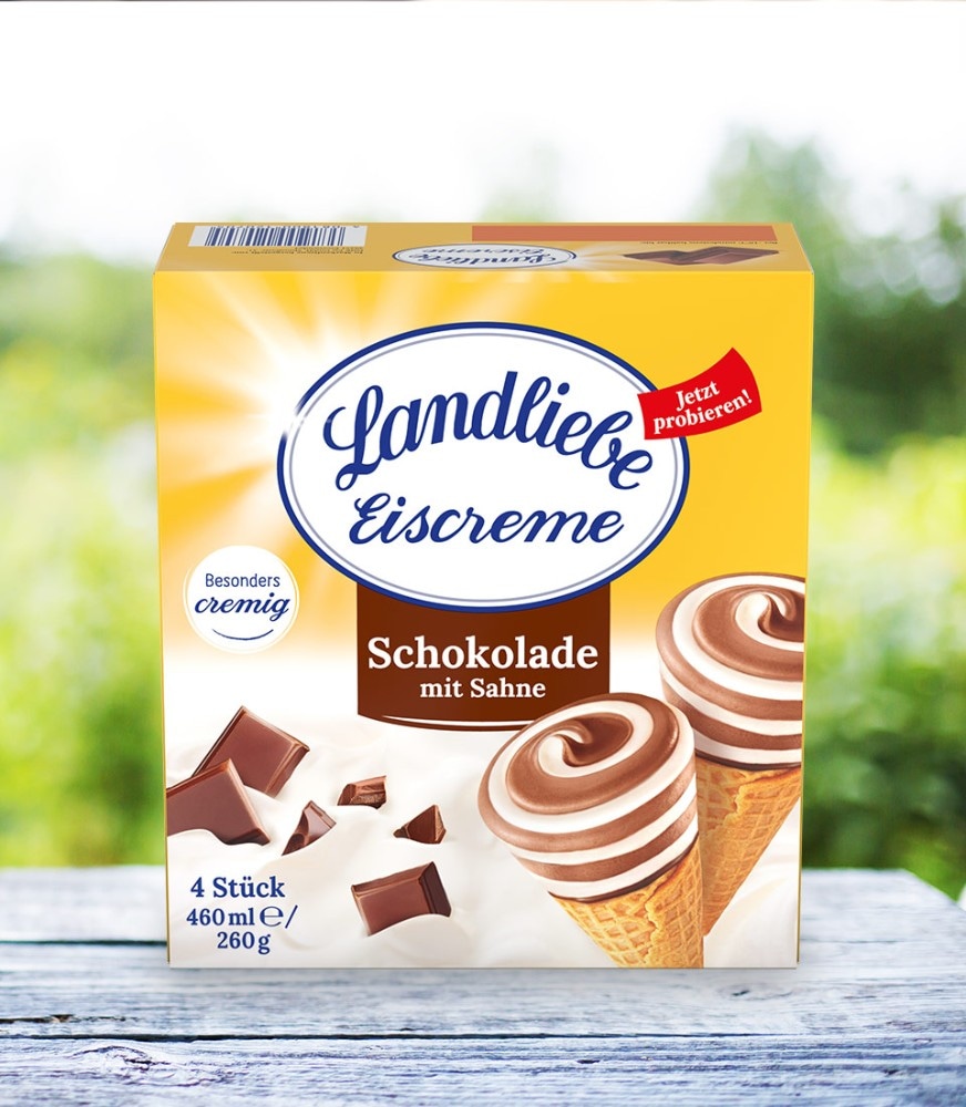 Waffelhörnchen mit Sahne 4x115 ml LANDLIEBE Angebot bei Norma