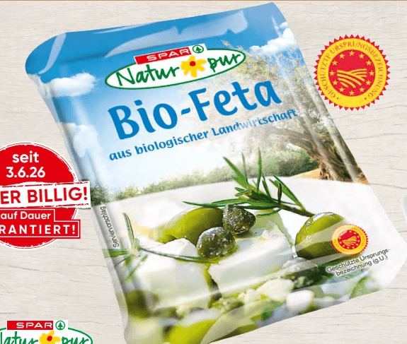 Bio Feta D.O.P. 150 g SPAR Natur pur Angebot bei Spar