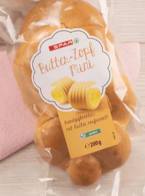 Butter-Zopf Mini 200 g Spar Angebot bei Eurospar