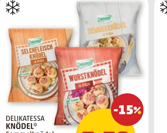 Delikatessa Knödel 1 kg / 1,2 kg Angebot bei Penny