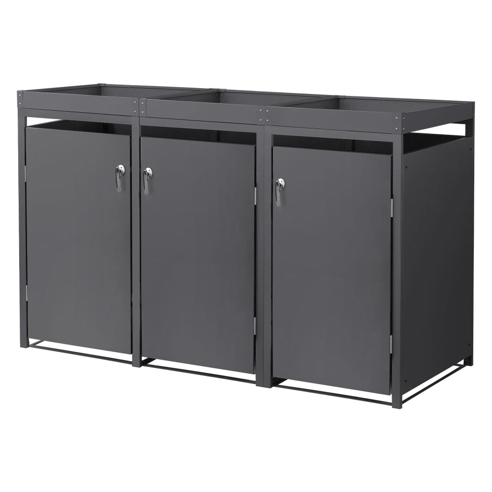Metall Mülltonnenbox 3 Tonnen Angebot bei Bauhaus