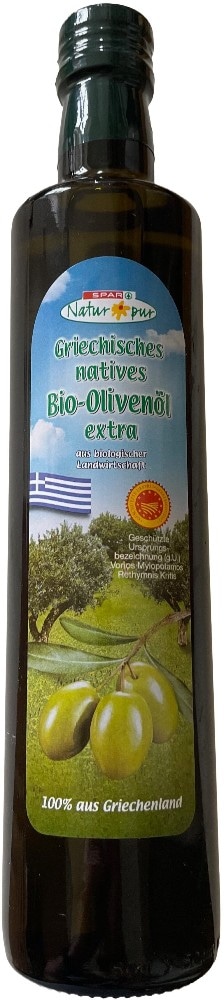 Griechisches natives Bio-Olivenöl extra 0,5 Liter Natur Pur Angebot bei Spar
