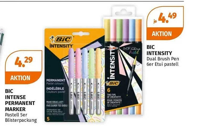 Intense Permanent Marker 5er Blisterpackung BIC Angebot bei Müller