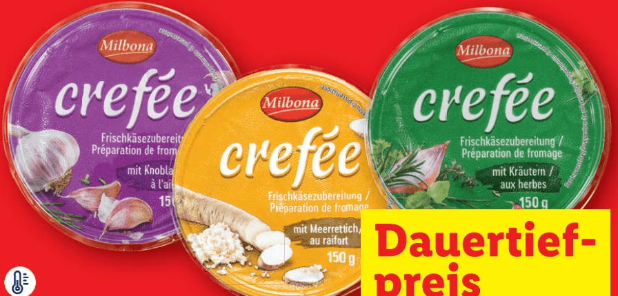 Milbona Crefée Frischkäse 150 g Angebot bei Lidl