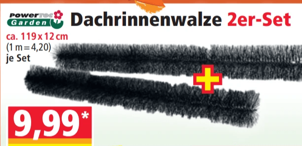 Dachrinnenwalze 2er-Set PowerTec Garden Angebot bei Norma