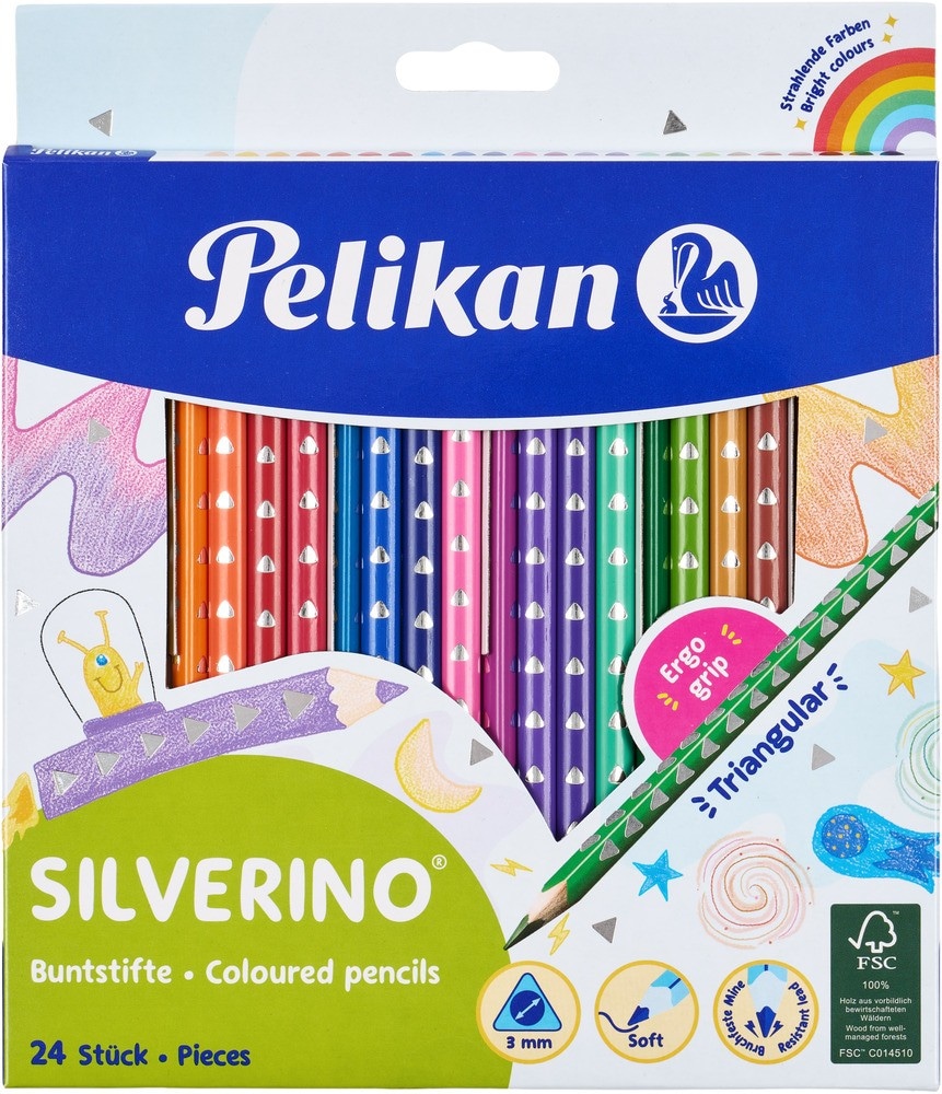 Pelikan Farbstifte Silverino 3Kant 24er Etui Angebot bei Müller