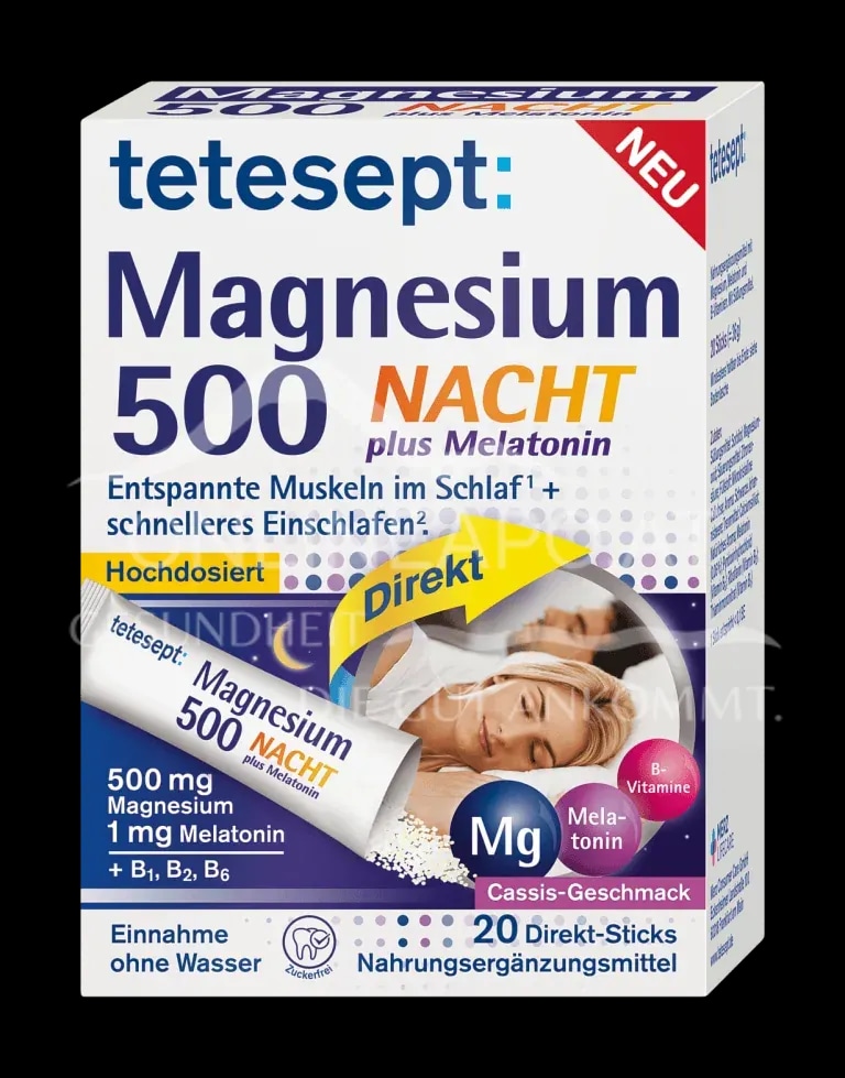 Magnesium 500 Nacht Direct Sticks 20 Stk. TETESEPT Angebot bei Dm