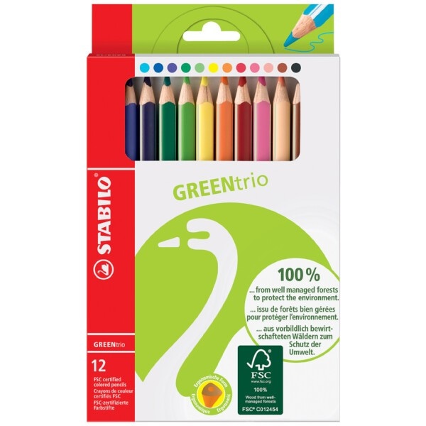 STABILO GREENtrio 12 dicke Dreikant-Buntstifte Angebot bei Müller