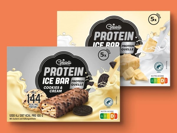 Gelatelli Protein Eis Riegel 5x 70 ml Angebot bei Lidl