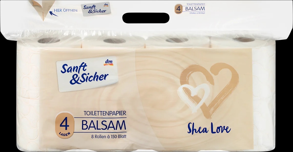 Sanft & Sicher Balsam Toilettenpapier 8 x 150 Bl. Angebot bei Dm