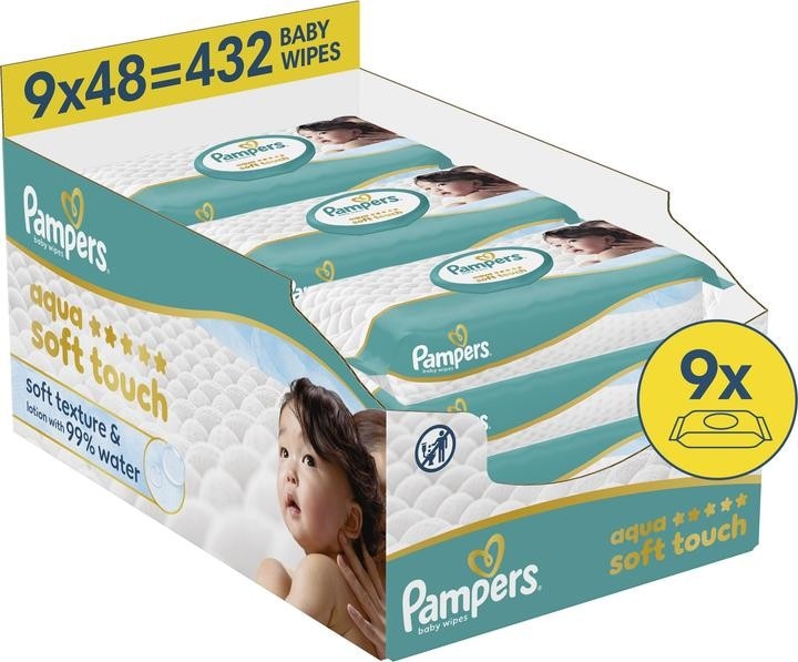 Pampers Feuchttücher 9 x 48, 9 x 60 od. 9 x 80 Stück Angebot bei Bipa