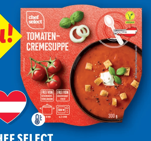 Tomaten-cremesuppe 300 g Chef Select Angebot bei Lidl