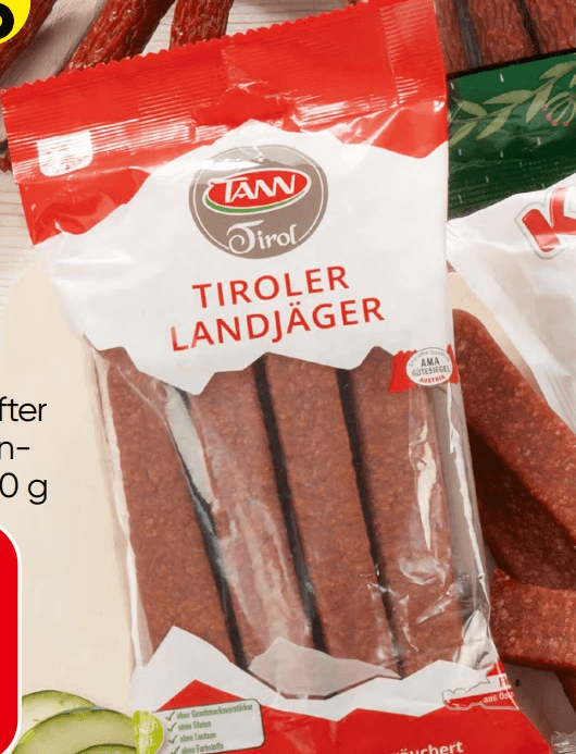 Tiroler Landjäger 400 g Angebot bei Eurospar