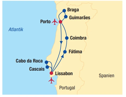 Portugal Rundreise Lissabon - Porto 7 Nächte Angebot bei Billa Reisen