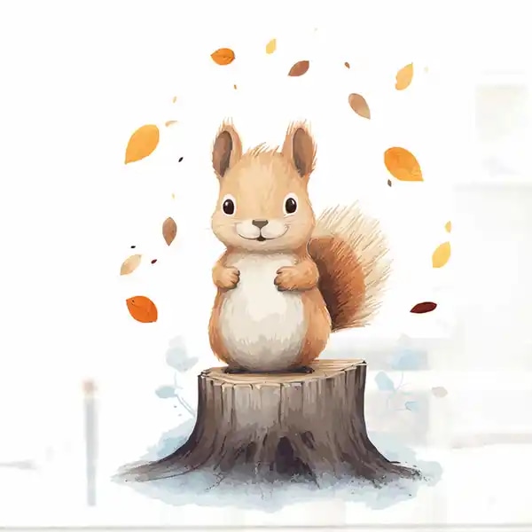 bella casa Fensterbilder Eichhörnchen ca. 46 x 66 cm Angebot bei Norma