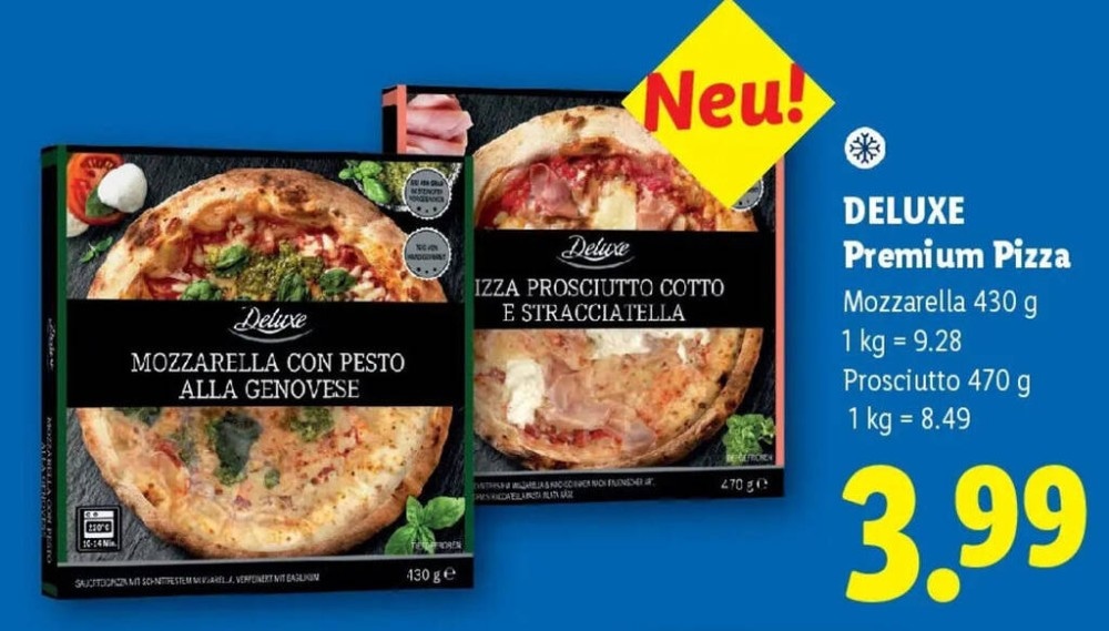 Premium Pizza 430 g / 470 g Deluxe Angebot bei Lidl