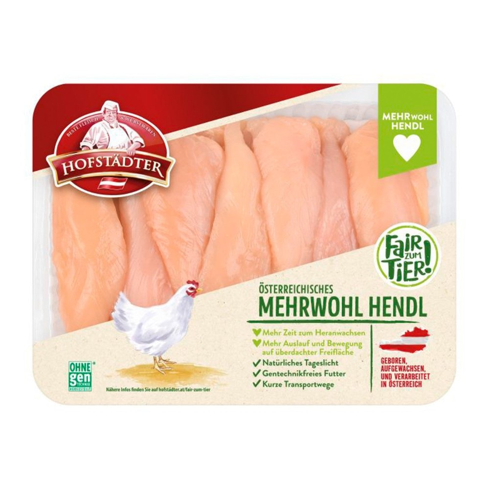 Hofstädter Fair zum Tier Hendl-Innenfilet 450 g Angebot bei Billa