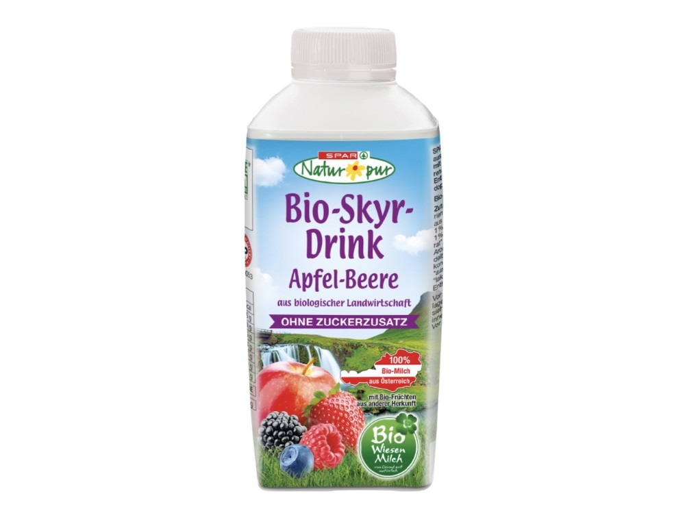 Bio-Skyr-Drink Multifrucht oder Apfel-Beere 0,33 Liter SPAR Natur pur Angebot bei Spar
