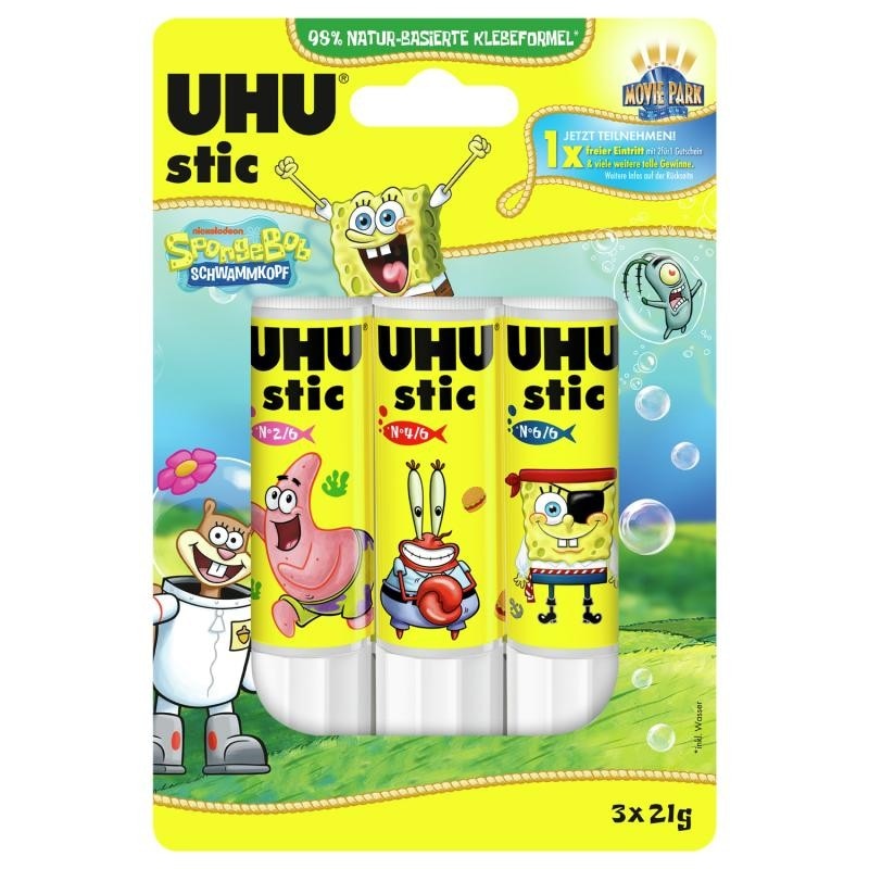 UHU Klebestift Motiv Spongebob 3 x 21 g Angebot bei Müller