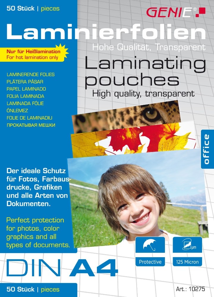 Laminierfolie für DIN A4 50 Stück GENIE Angebot bei Müller