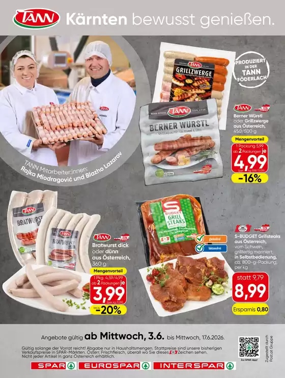 Berner Würstl oder Grillzwerge 450/500-g-Packung Angebot bei Spar