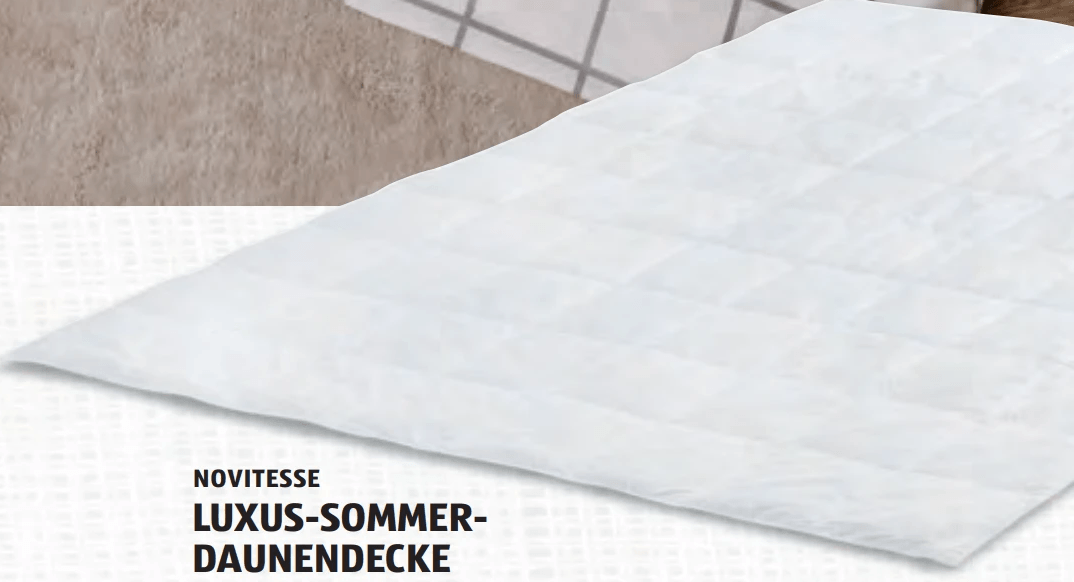 Luxus-Sommer-Daunendecke Novitesse Angebot bei Hofer
