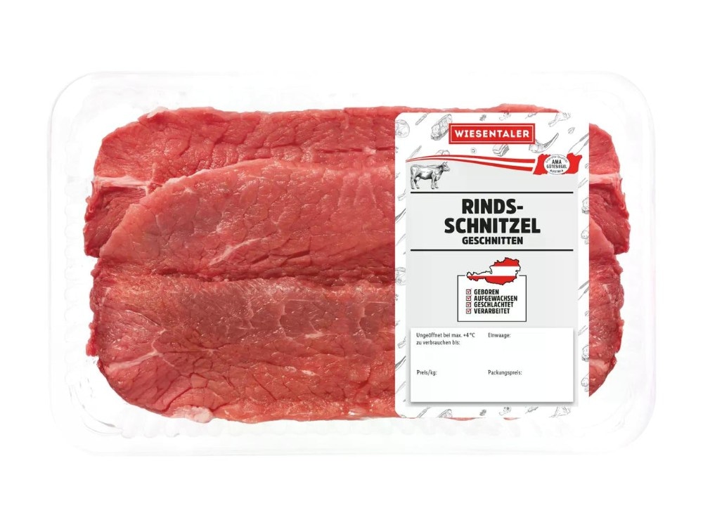 Frische Rindsschnitzel 500 g WIESENTALER Angebot bei Lidl