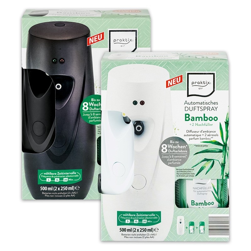 Automatisches Duftspray Nachfüller 2x250 ml praktix Angebot bei Norma