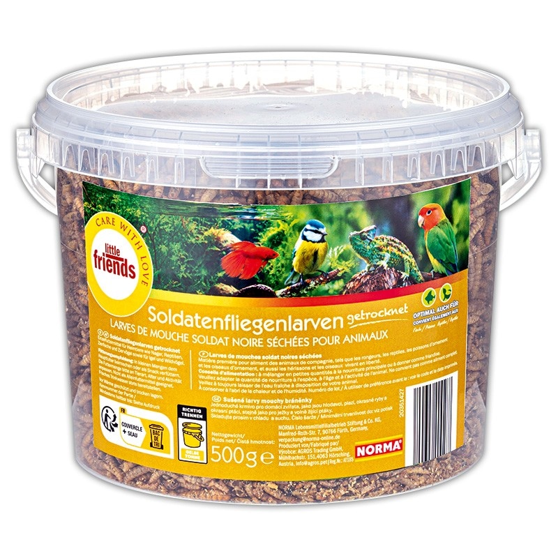 Soldatenfliegenlarven im Eimer 500 g Little Friends Angebot bei Norma