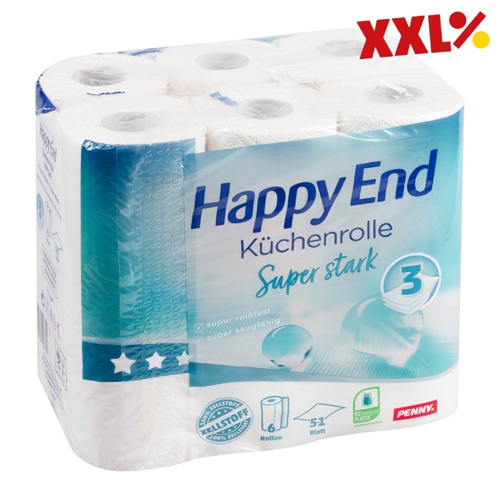 Happy End Küchenrollen 6 x 51 Blatt Angebot bei Penny