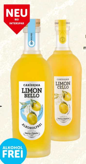 Carissima Limoncello oder Limonbello Alkoholfrei 0,7 l Angebot bei Interspar