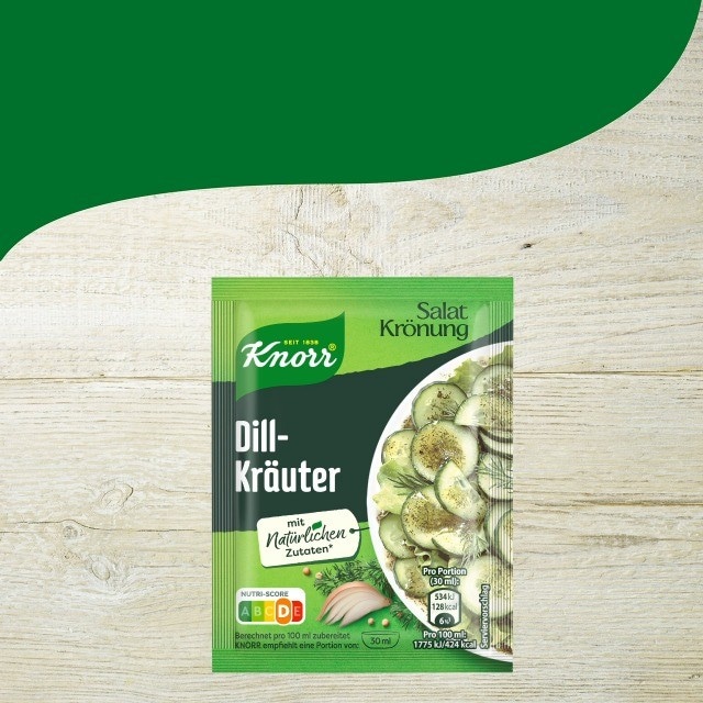 Salat Krönung Gartenkräuter, Dill-Kräuter oder Küchenkräuter 6 Stück, Inhalt ergibt 450 ml + 90 ml gratis Knorr Angebot bei Norma
