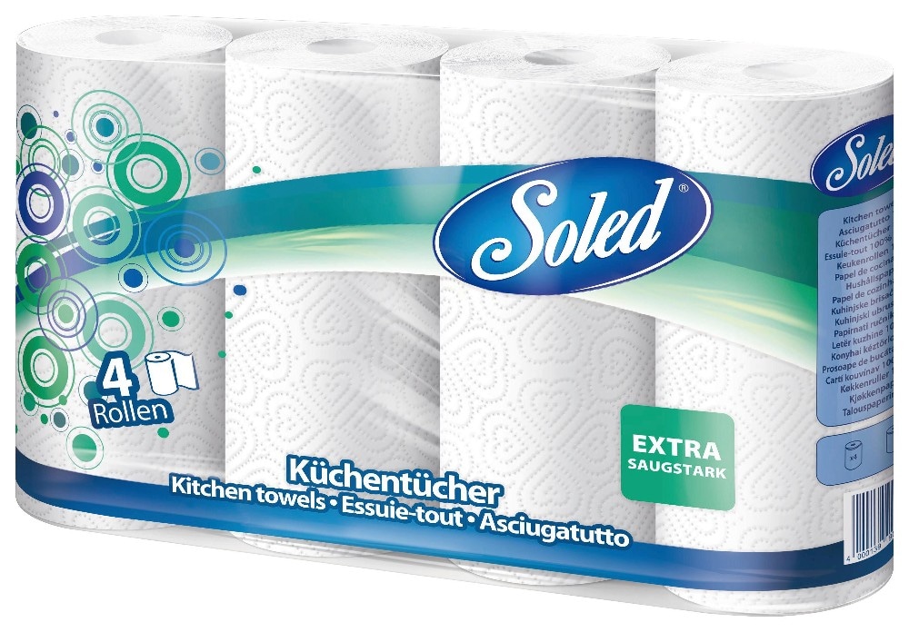 Soled Küchentücher 3-lagig, 4-Stück-Packung Angebot bei MPREIS